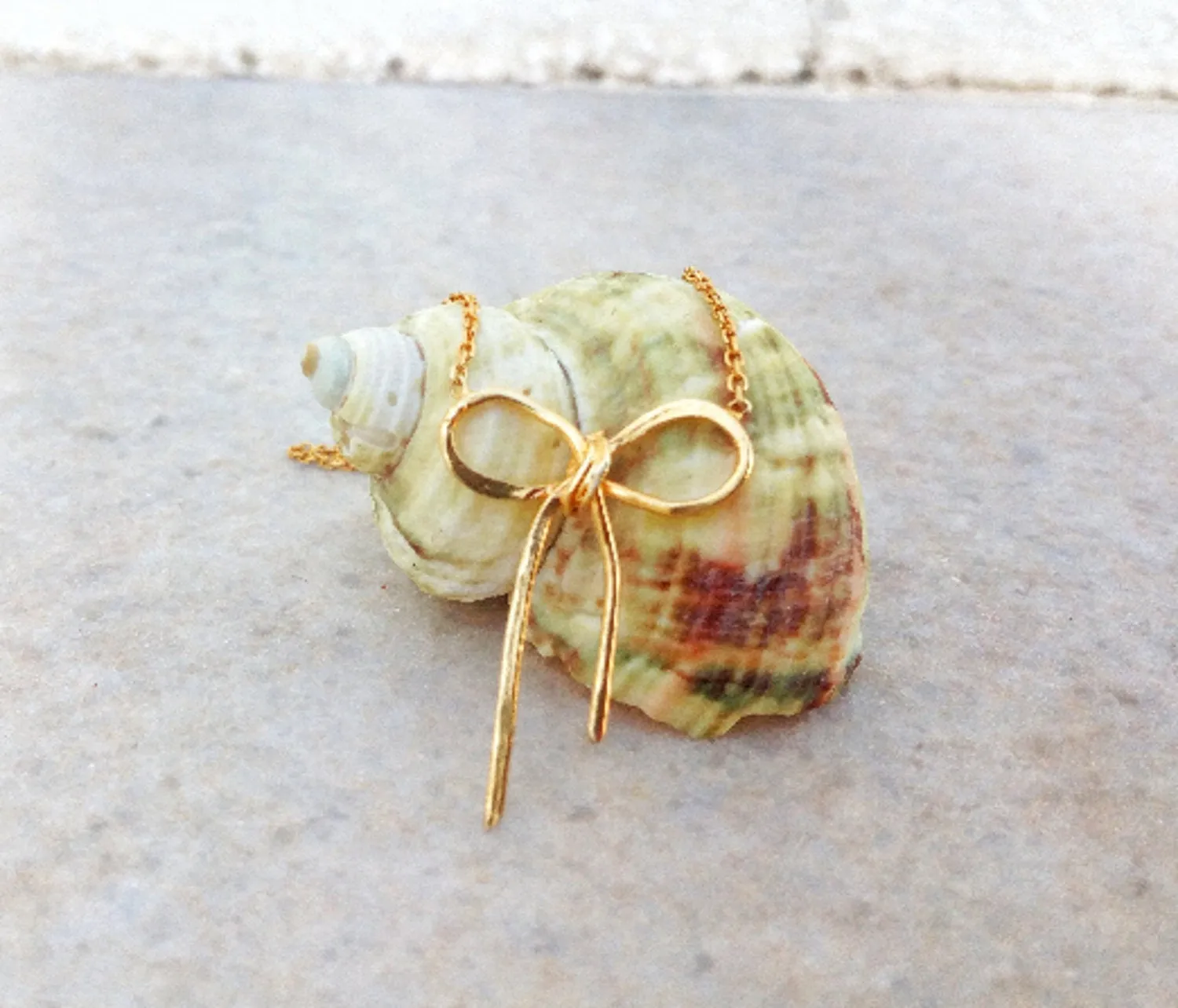 Bow Necklace, Simple Everyday Necklace, Dainty Layered Necklace