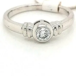 Brilliant Cut Rub Over setting Ring