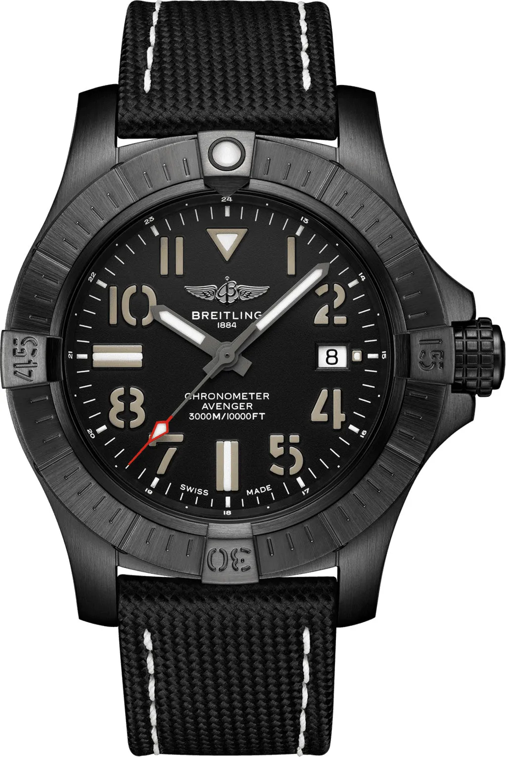 BRT Watch Avenger AutoMTic 45 SeaWOF Night Mission Leather Folding Clasp D