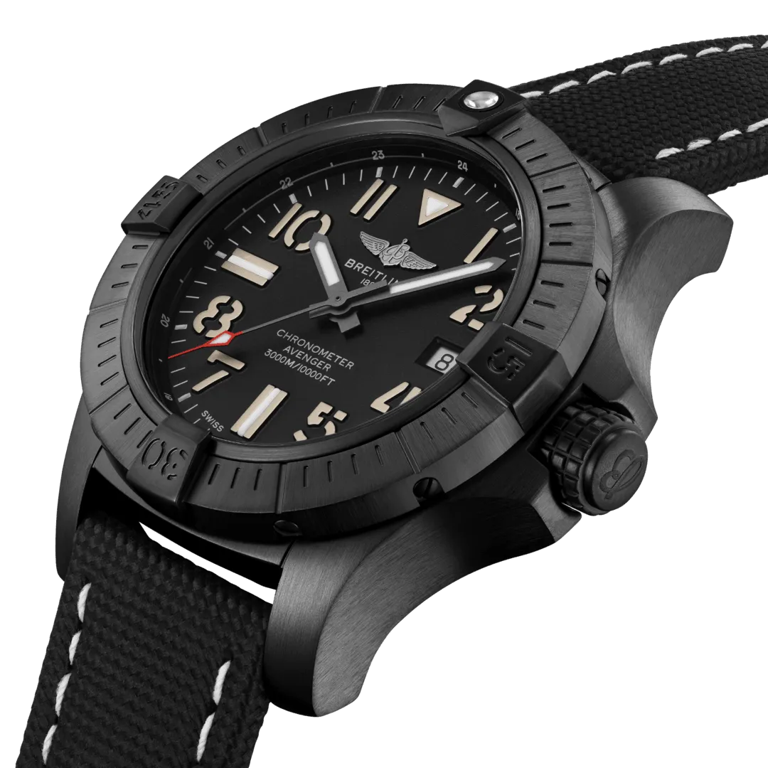 BRT Watch Avenger AutoMTic 45 SeaWOF Night Mission Leather Folding Clasp D