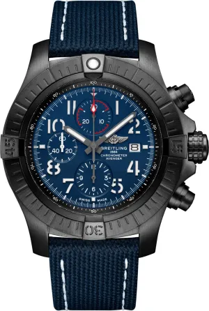 BRT Watch Super Avenger Chronograph 48 Night Mission Leather Tang Type