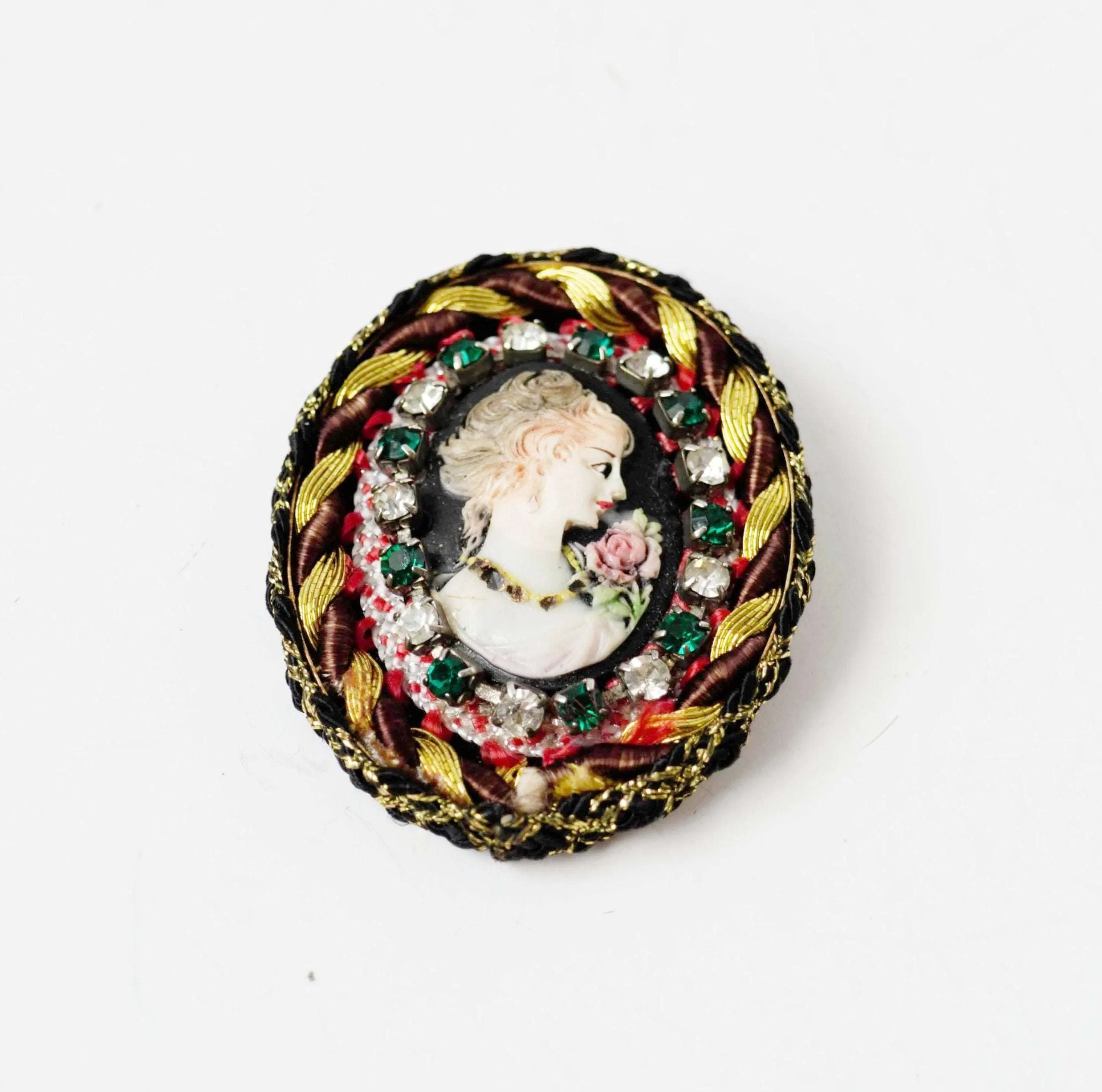 Cameo Pin Brooch Authentic Vintage Jewelry