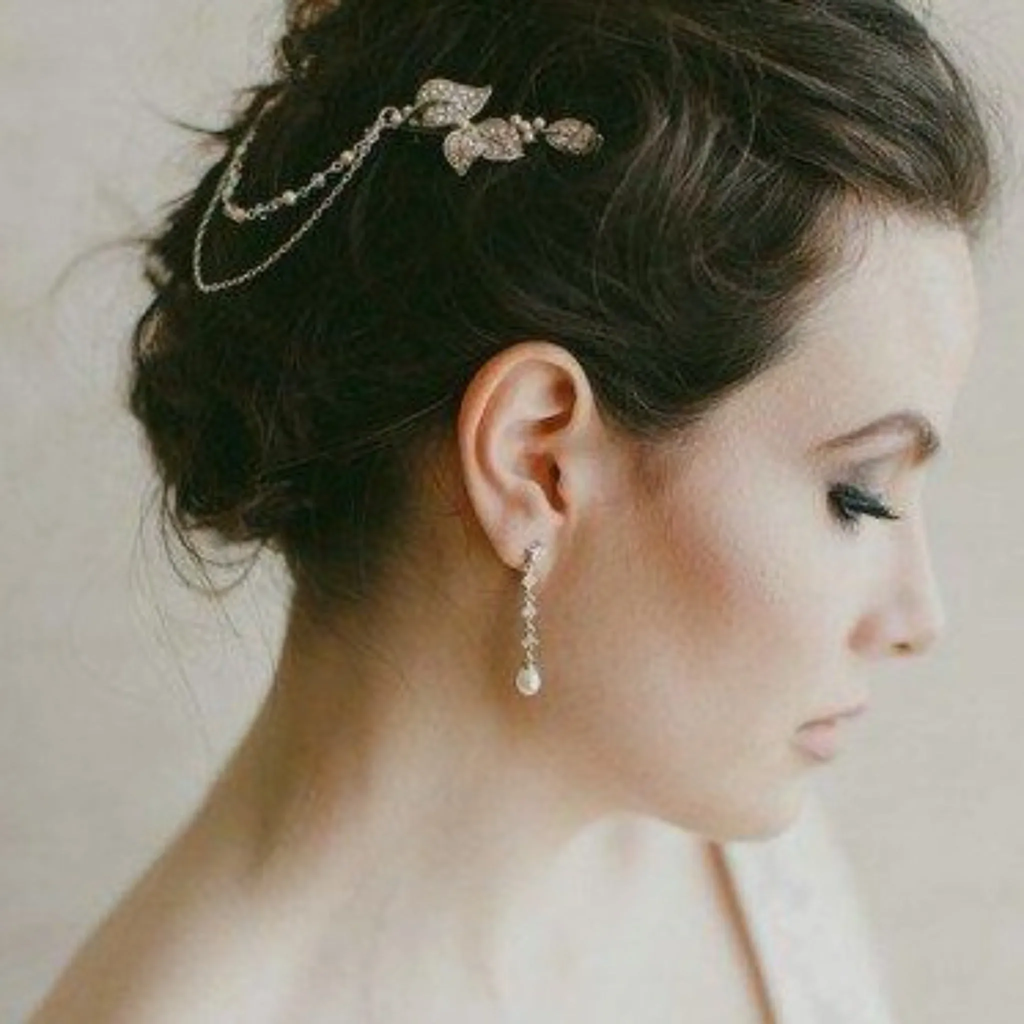 Camomile, Draping Pearl & Crystal Headpiece