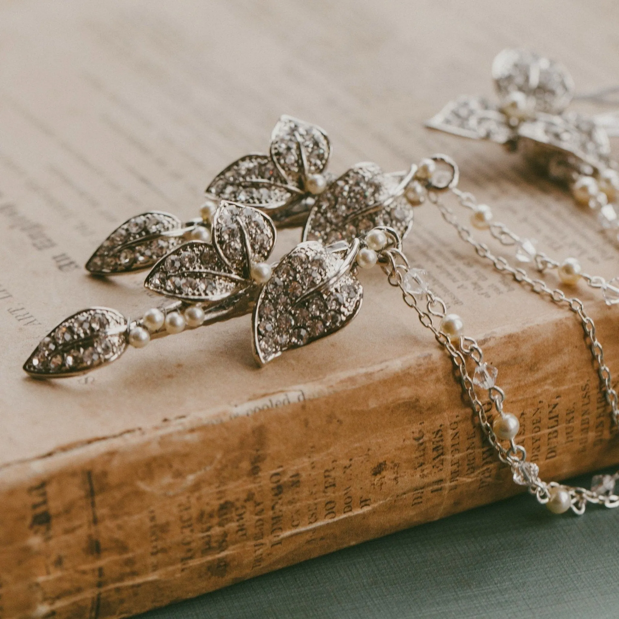 Camomile, Draping Pearl & Crystal Headpiece