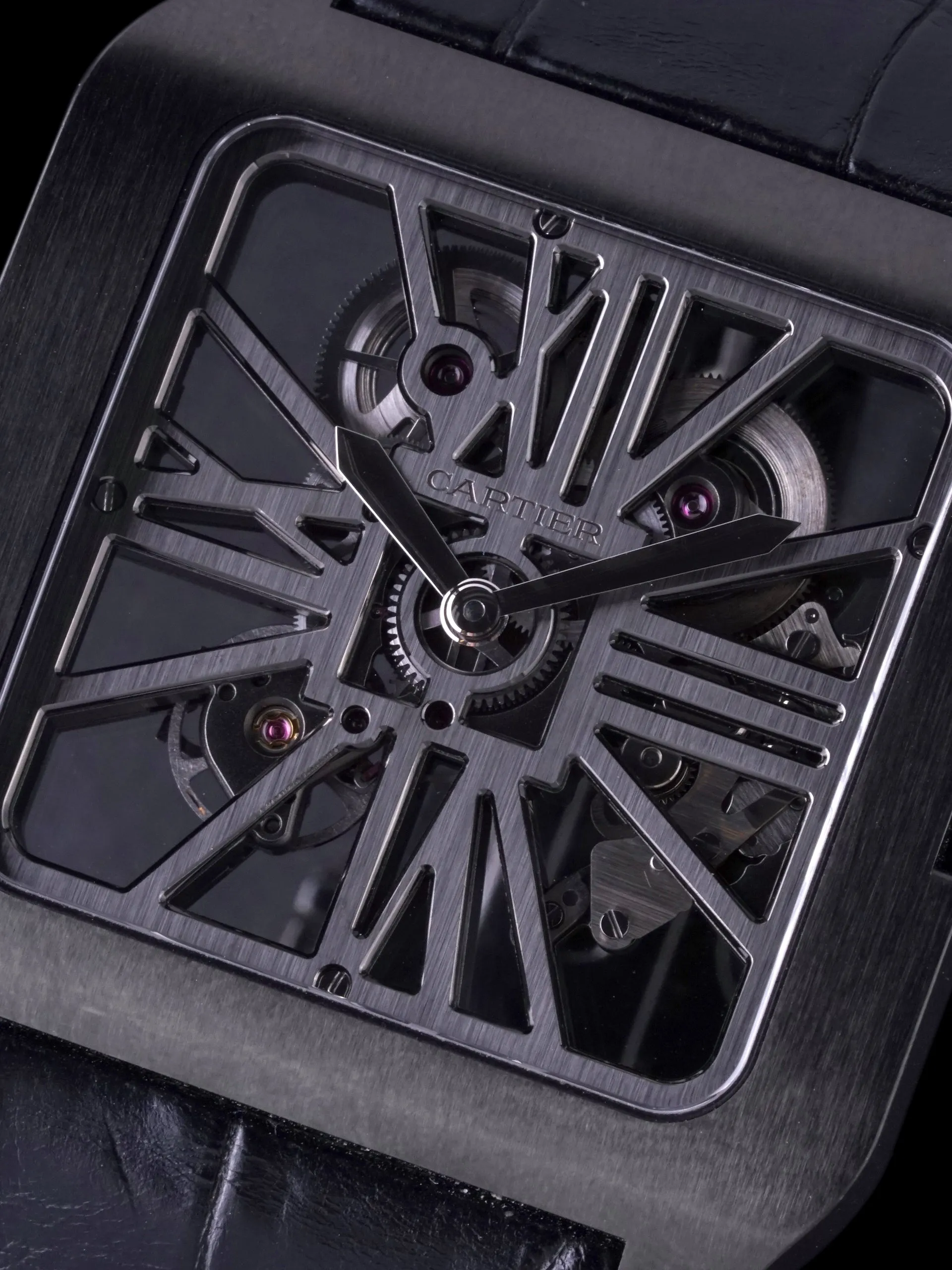 Cartier Santos-Dumont XL Skeleton Titanium DLC (Ref. W2020052) W/ Box & Papers