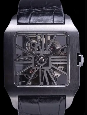 Cartier Santos-Dumont XL Skeleton Titanium DLC (Ref. W2020052) W/ Box & Papers