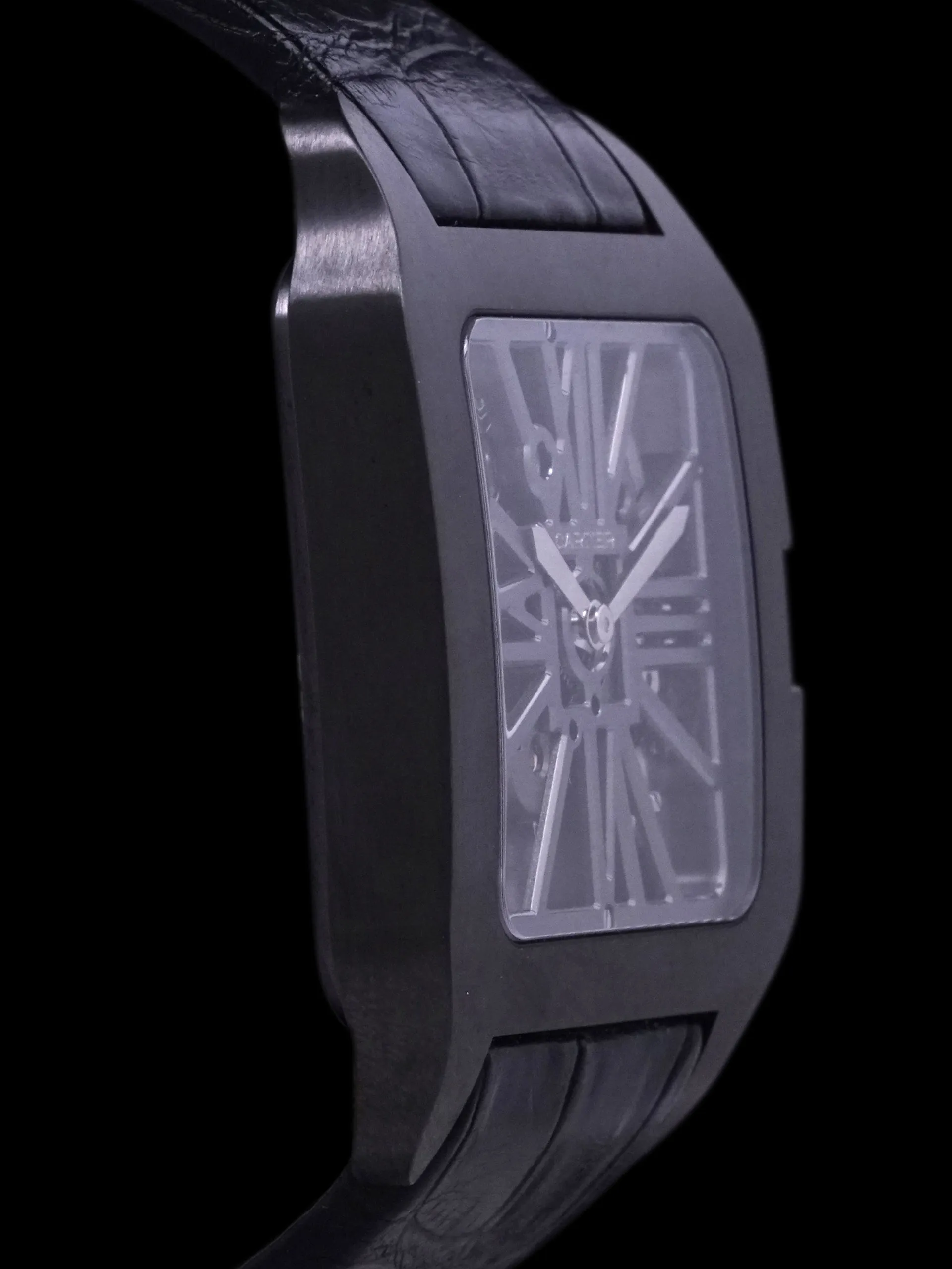 Cartier Santos-Dumont XL Skeleton Titanium DLC (Ref. W2020052) W/ Box & Papers
