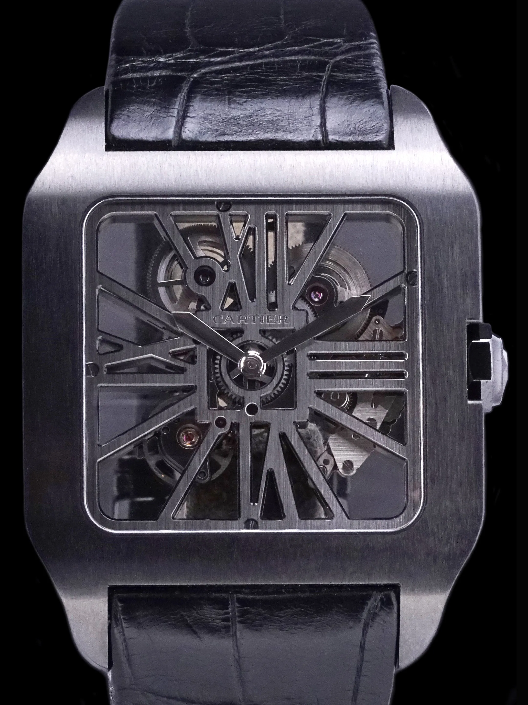 Cartier Santos-Dumont XL Skeleton Titanium DLC (Ref. W2020052) W/ Box & Papers