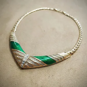 Christian Dior Vintage Green Necklace