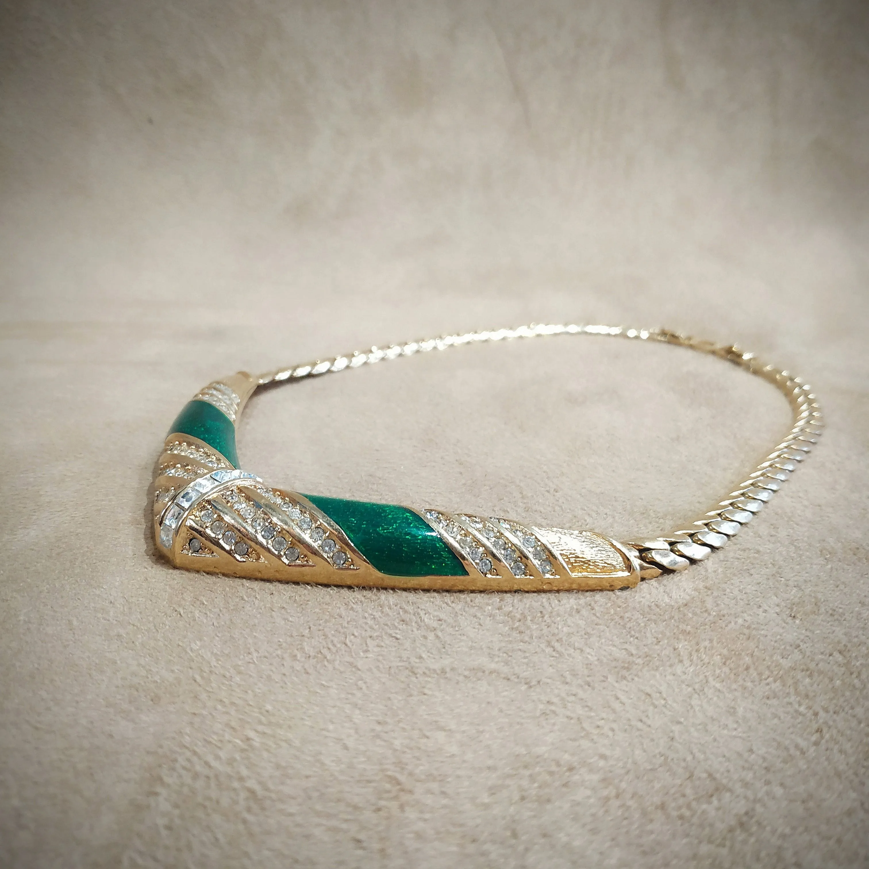 Christian Dior Vintage Green Necklace