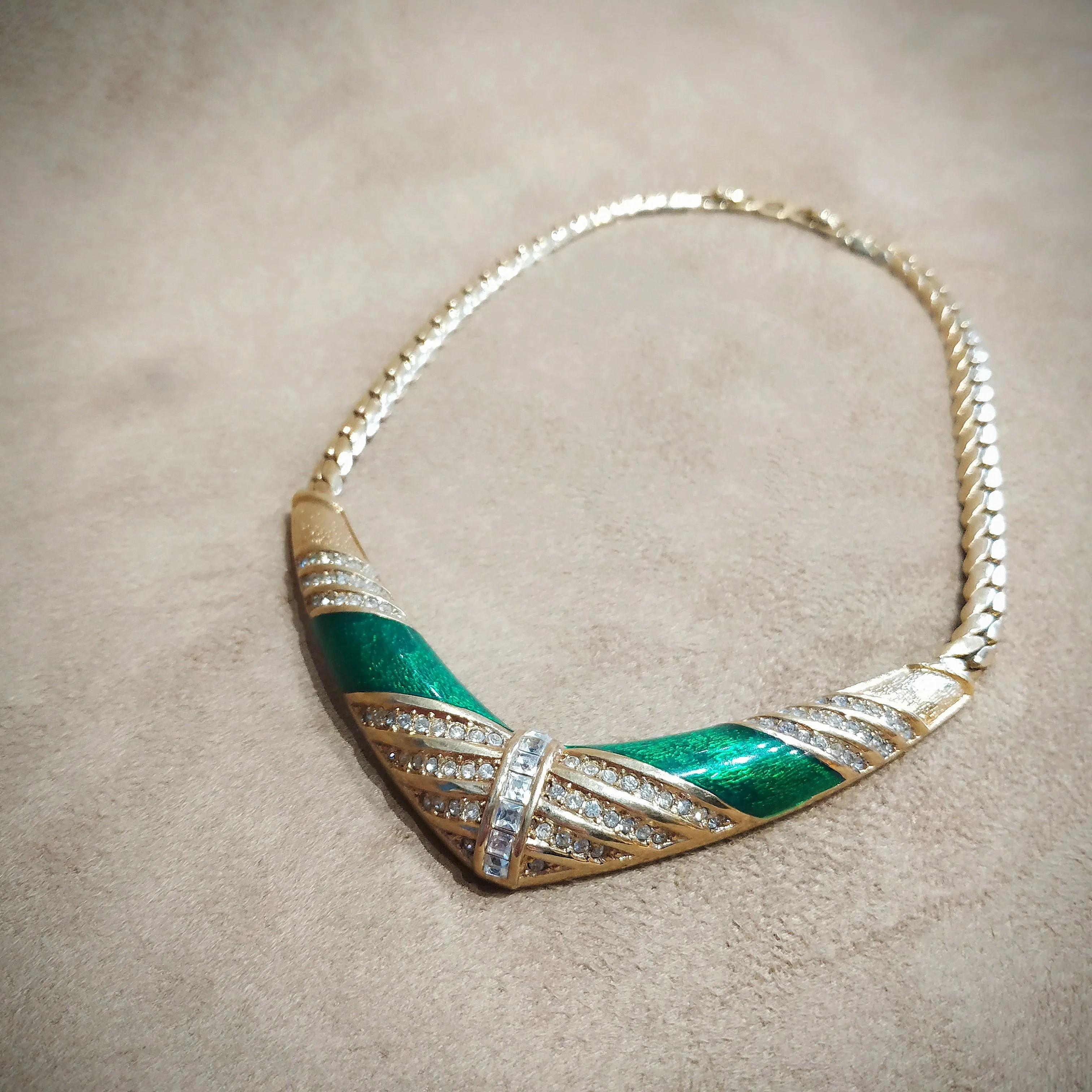 Christian Dior Vintage Green Necklace