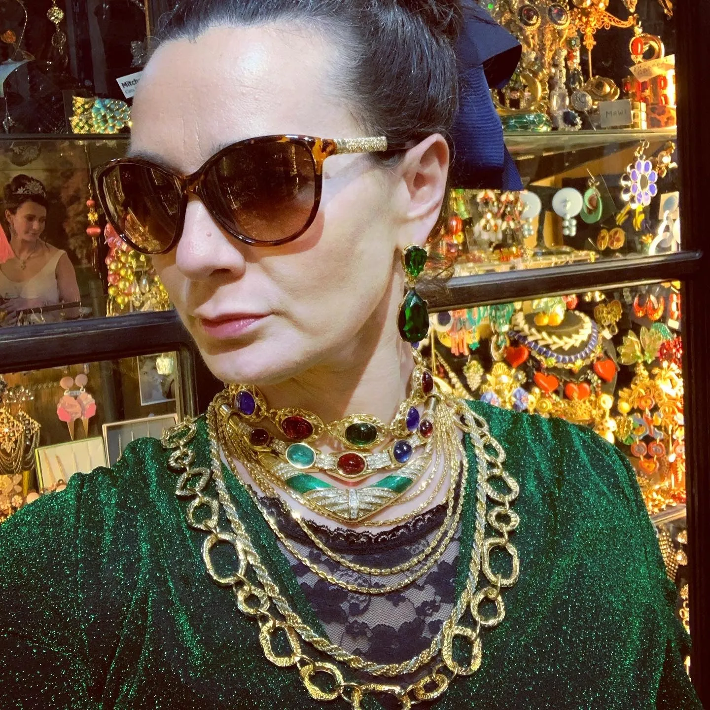 Christian Dior Vintage Green Necklace