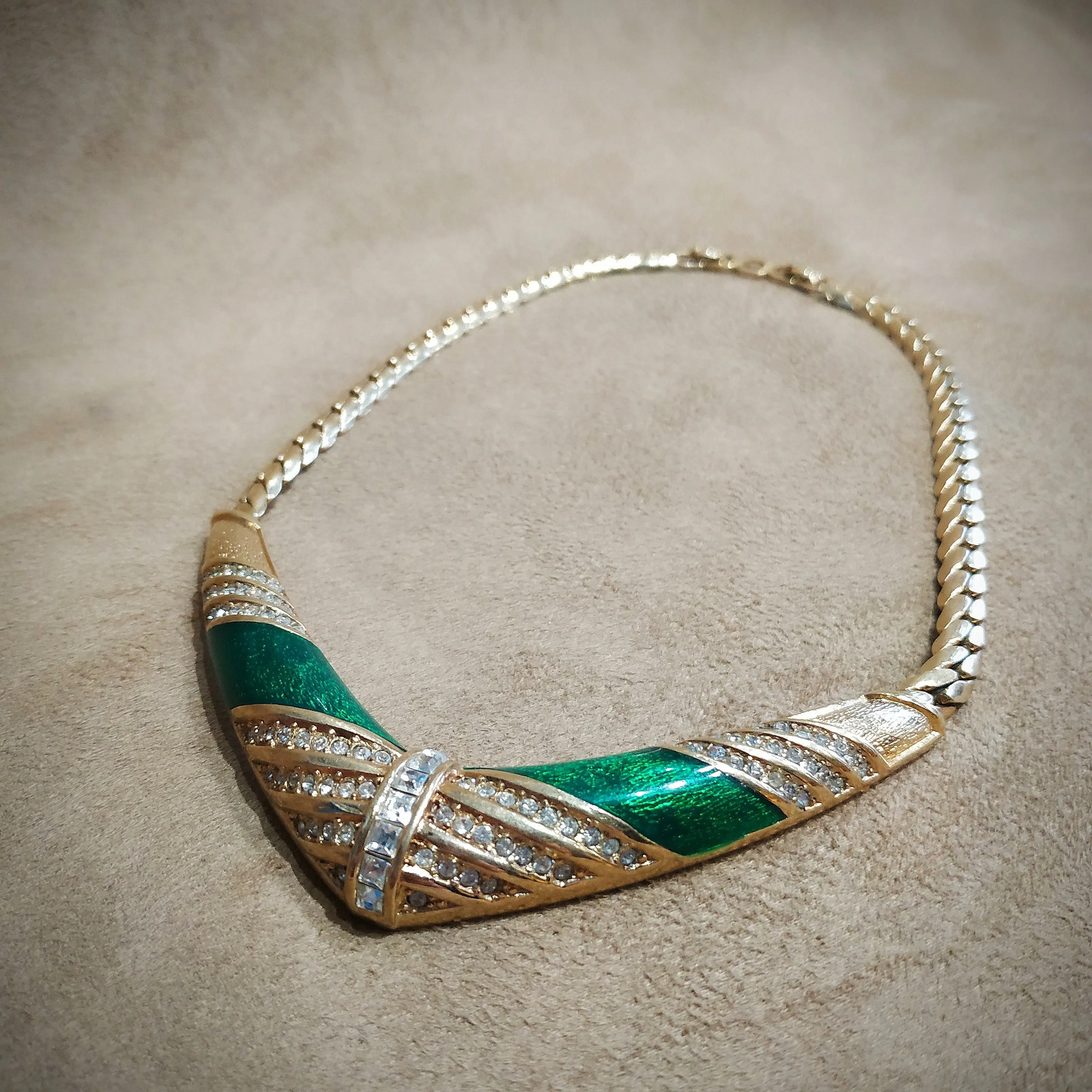Christian Dior Vintage Green Necklace