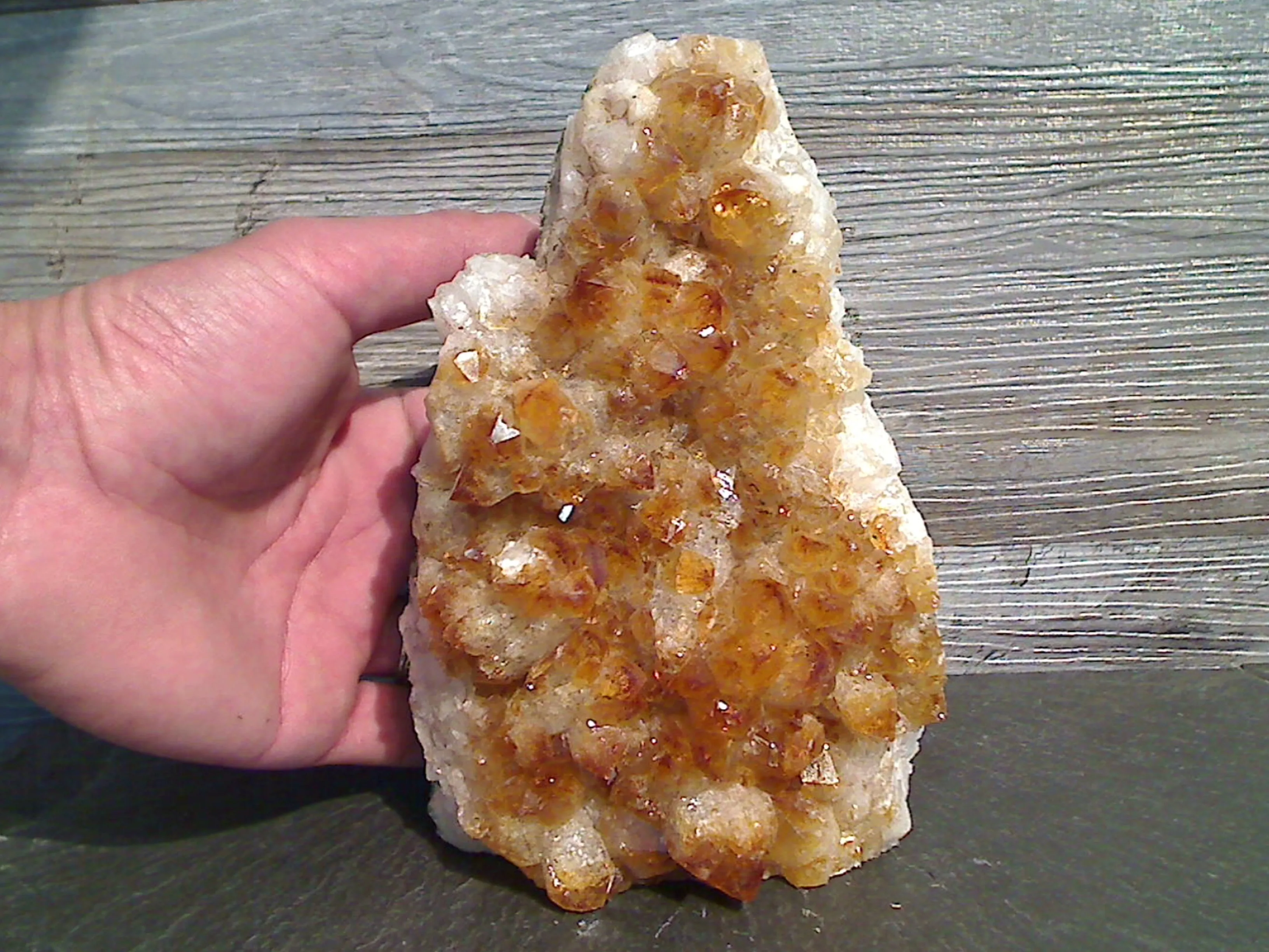 Citrine 7"H x 4.5"W x 2.5"D Cut Base Specimen