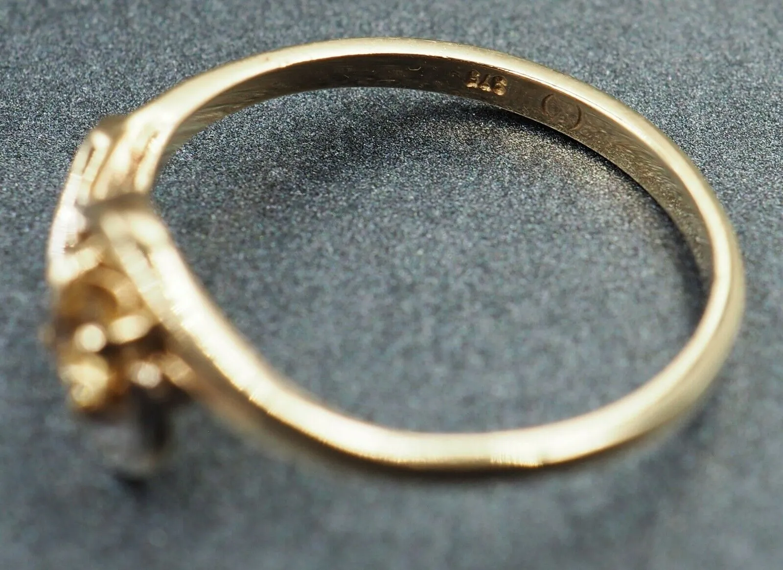Citrine & Diamond 9ct Yellow Gold Ring