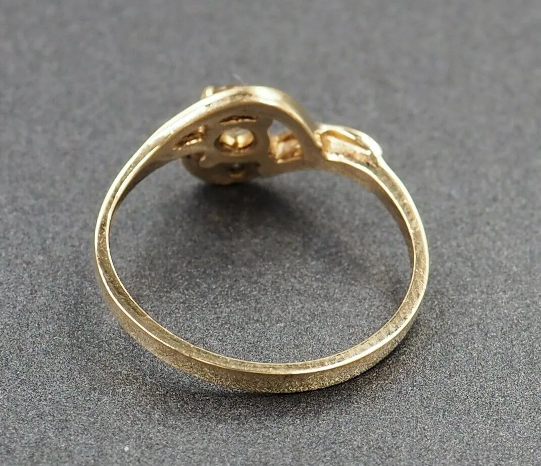 Citrine & Diamond 9ct Yellow Gold Ring
