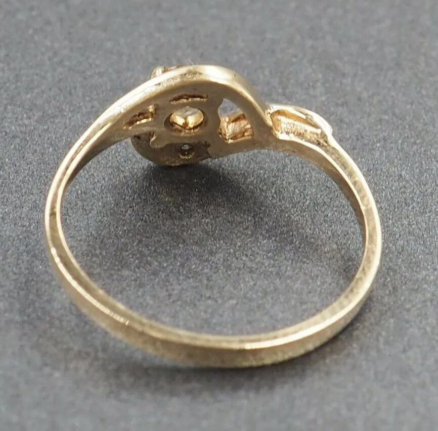 Citrine & Diamond 9ct Yellow Gold Ring