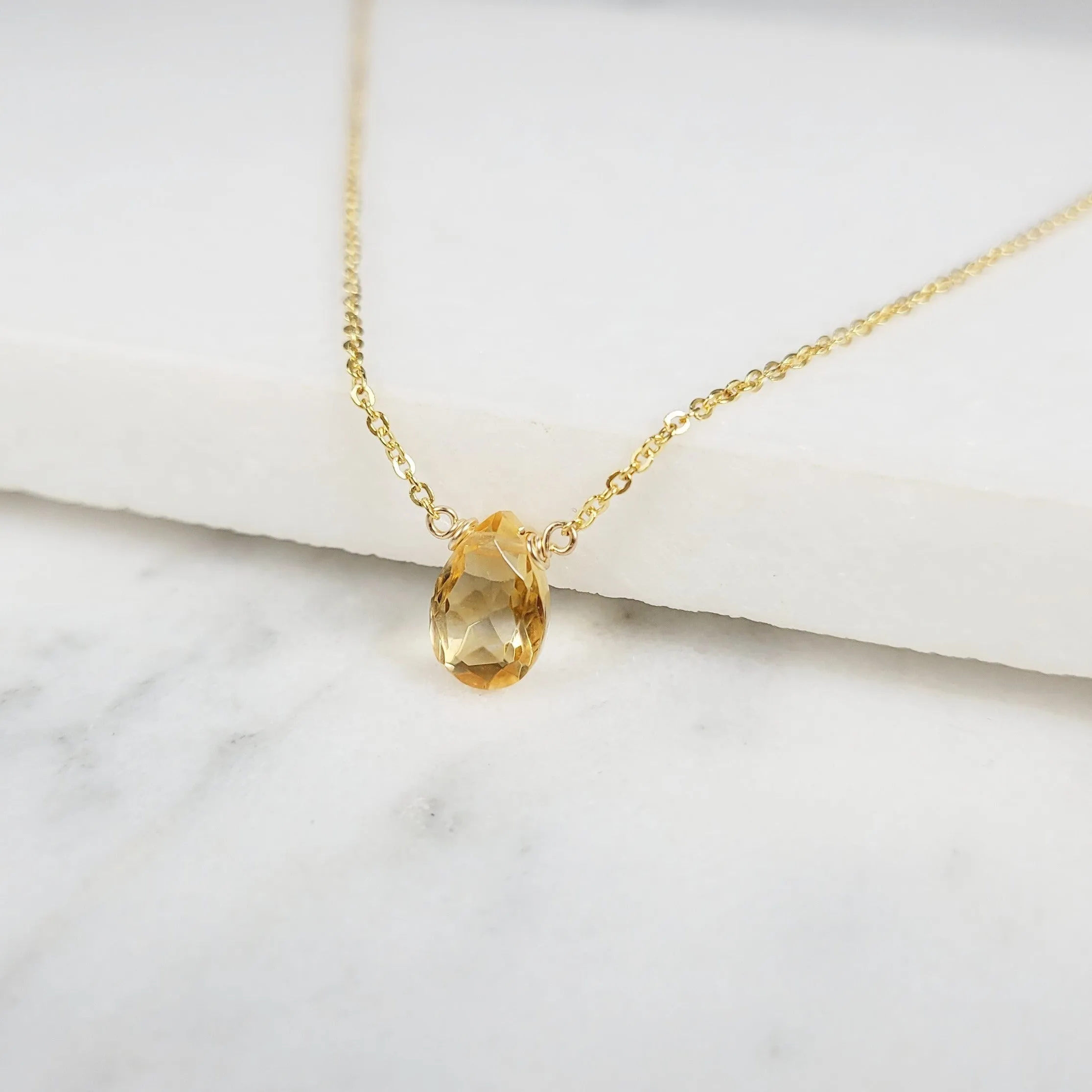 Citrine Briolette Necklace