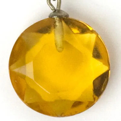 Citrine Gumdrop 1920s Earrings