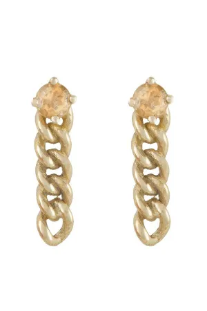 Citrine Pendulum Studs
