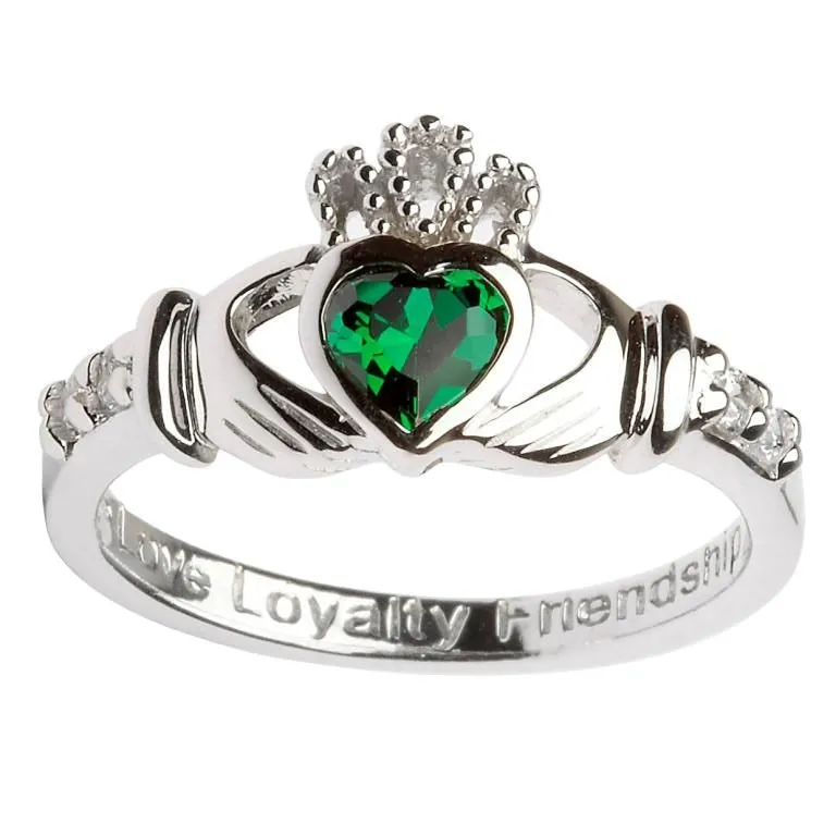 Claddagh Birthstone Ring  | May