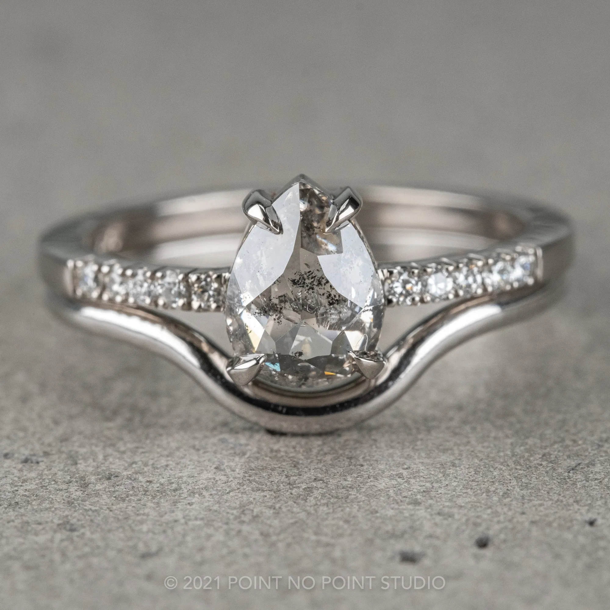 Classic Contour Wedding Band, 14K White Gold