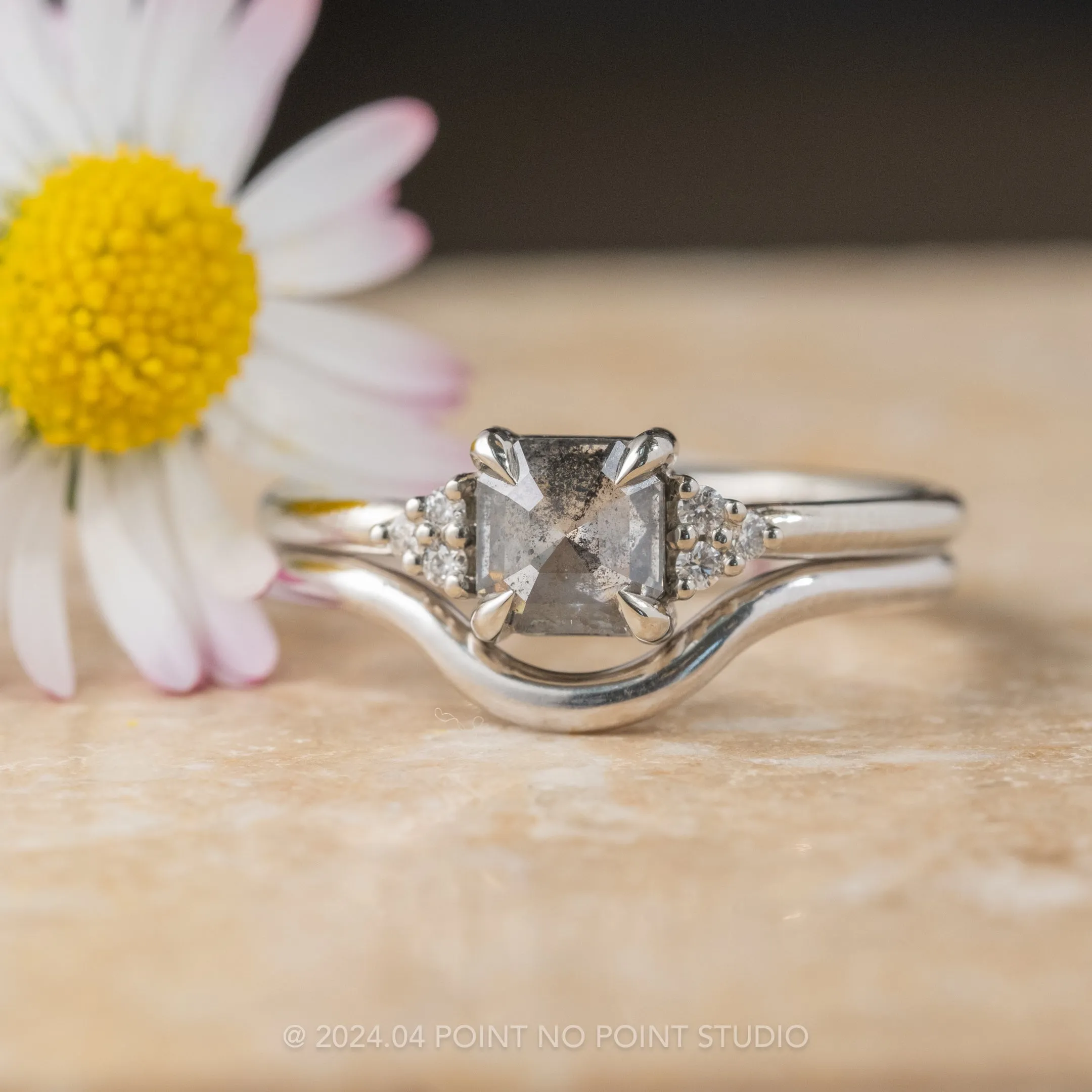 Classic Contour Wedding Band, 14K White Gold