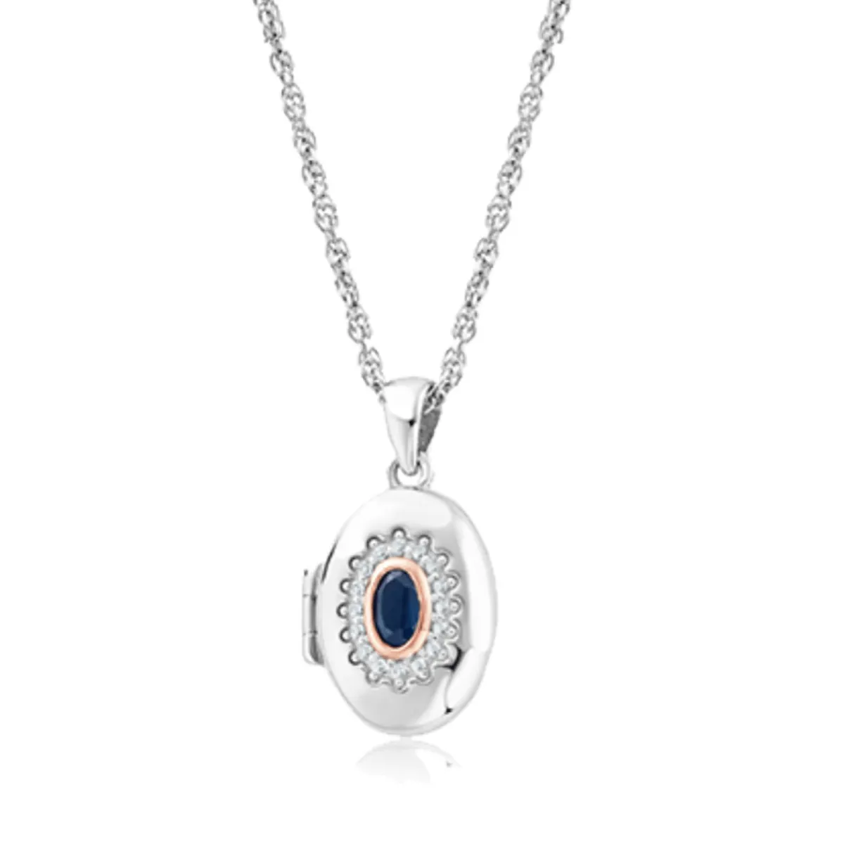 Clogau Princess Diana Sapphire Locket Necklace