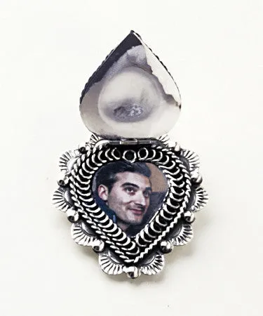Collection Santa Pacheco ~ Heart Locket "Frida" .925 Silver Large
