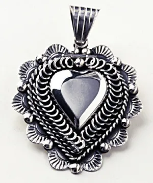 Collection Santa Pacheco ~ Heart Locket "Frida" .925 Silver Large