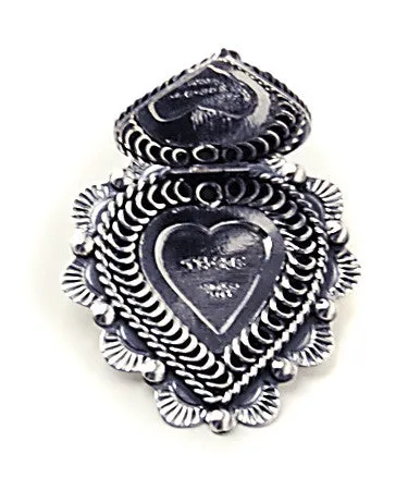 Collection Santa Pacheco ~ Heart Locket "Frida" .925 Silver Large