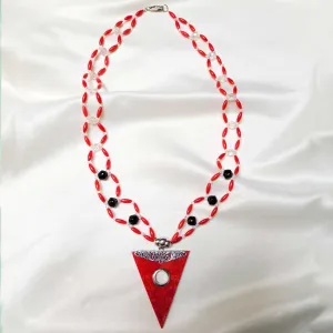 Coral and Jade Necklace
