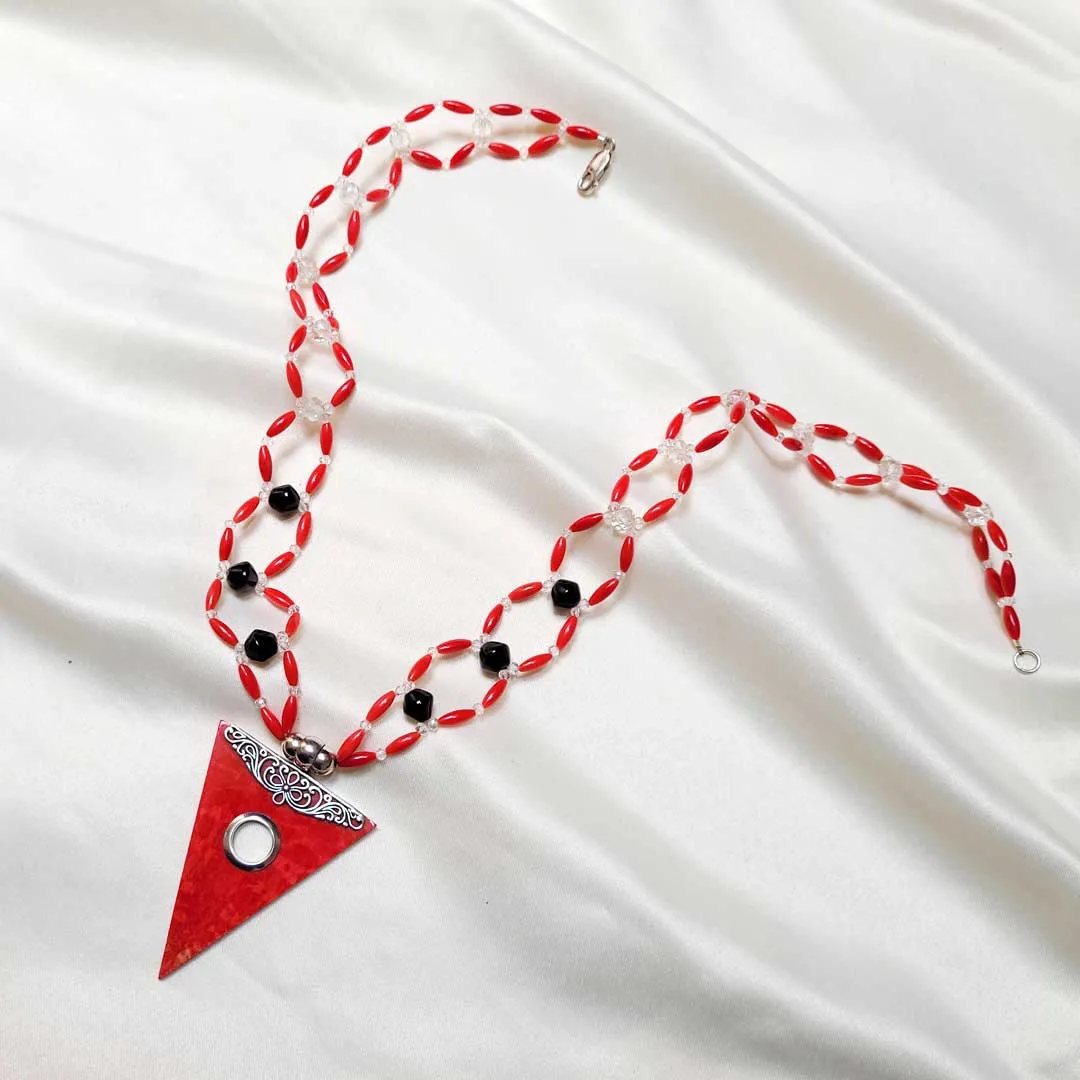 Coral and Jade Necklace