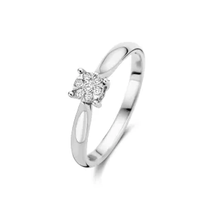 De la Paix Hanaé 14 karat white gold ring with diamond 0.08 carat