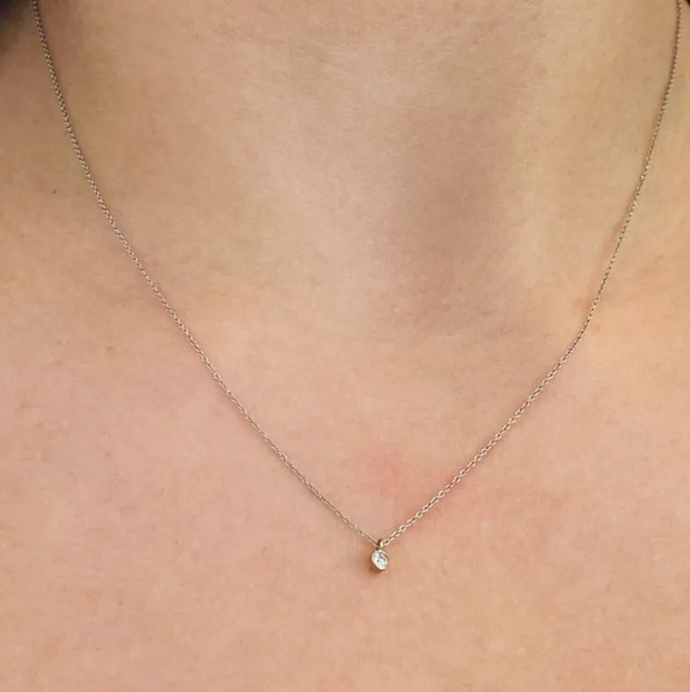 Diamond Bezel Necklace