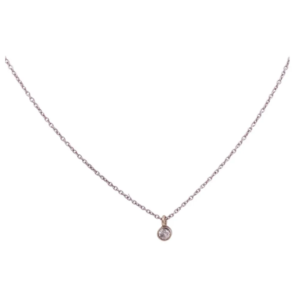 Diamond Bezel Necklace