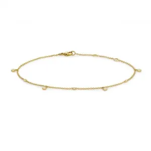 Diamond Jewellery 9ct Gold Bracelet with 0.08 Carat Diamonds BD041