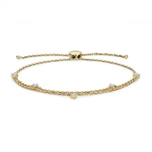 Diamond Jewellery 9ct Gold Diamond Chain Bracelet BD032