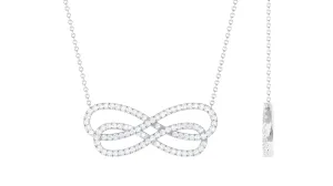 Diamond Twin Infinity Interlock Necklace