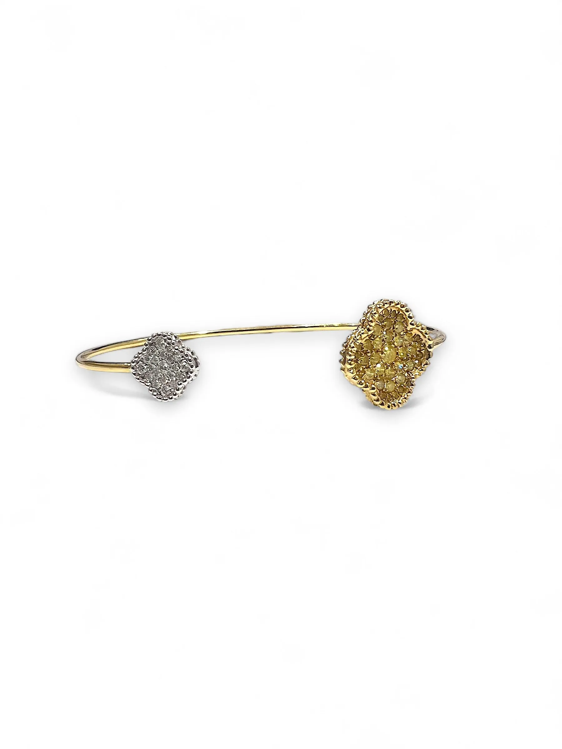 double clover bangle bracelet