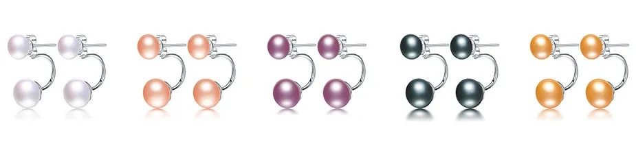 Double Sided Wear Freshwater Pearl Earrings