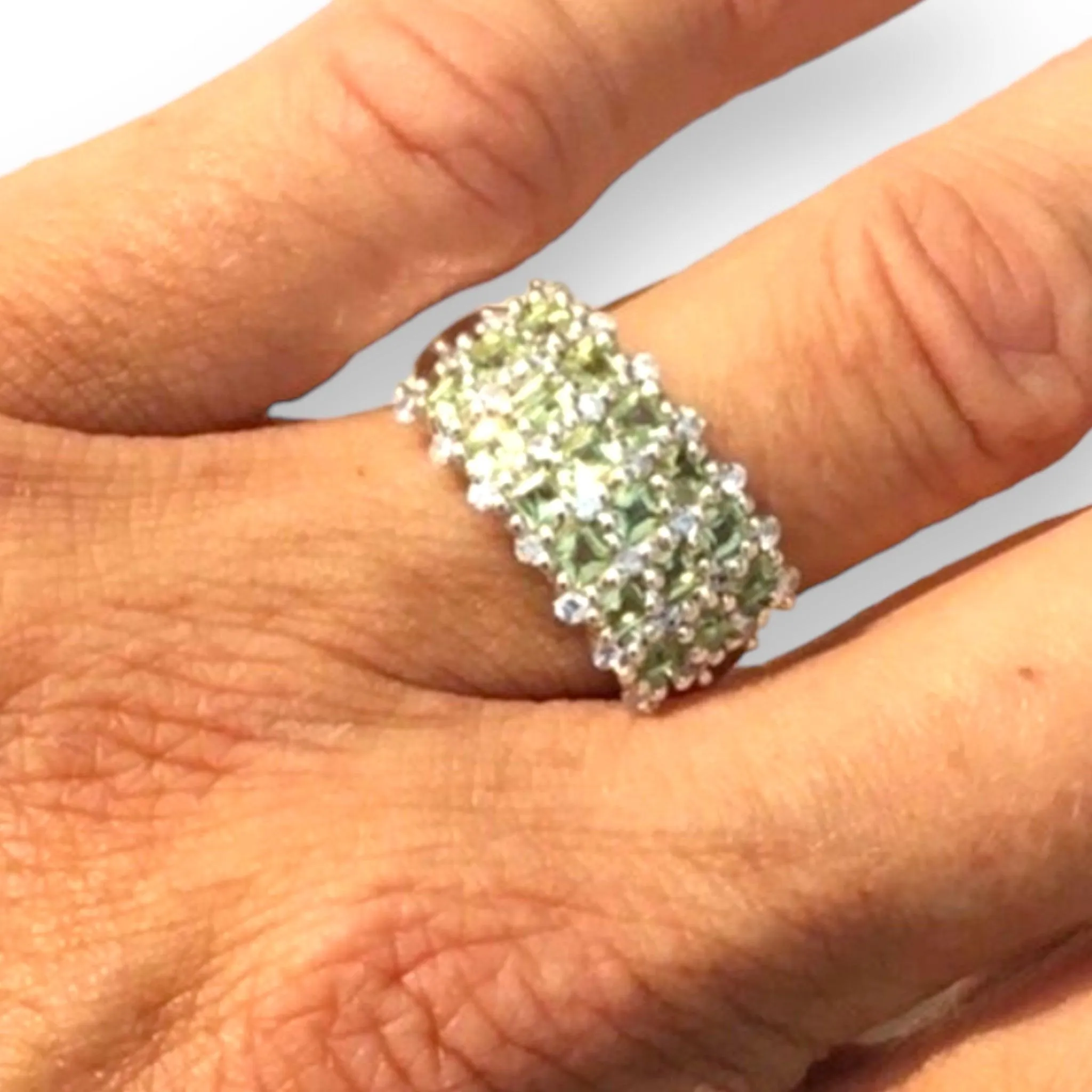 Elegant Peridot Gemstone Cocktail Ring