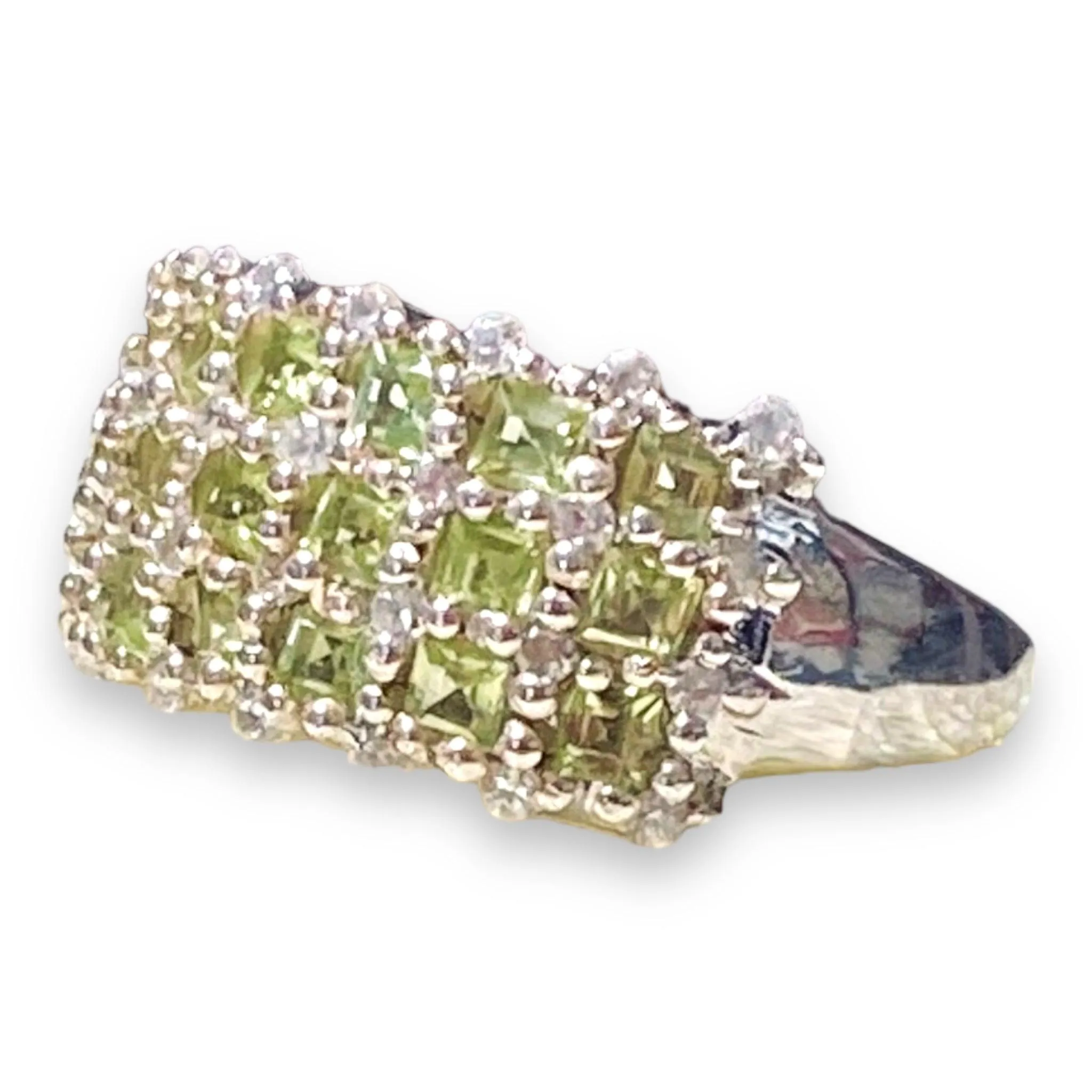 Elegant Peridot Gemstone Cocktail Ring