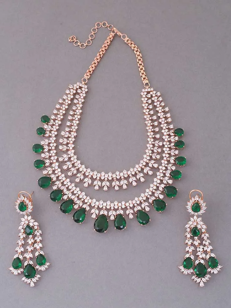 Emerald  Athali Zirconia Jewellery Set