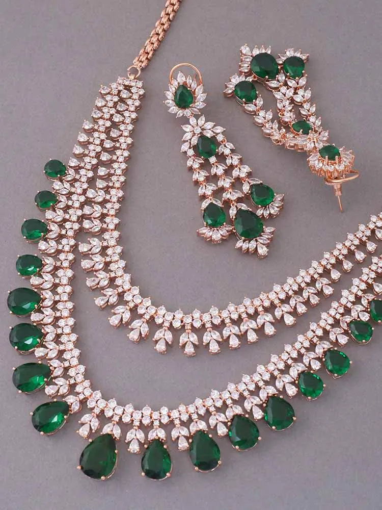 Emerald  Athali Zirconia Jewellery Set