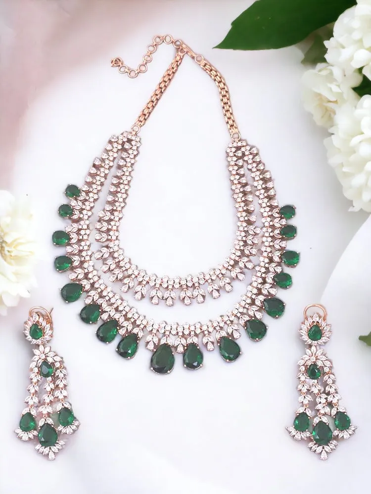 Emerald  Athali Zirconia Jewellery Set