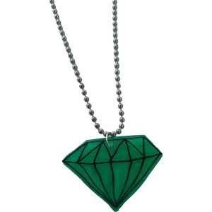 Emerald Shrink Plastic Necklace