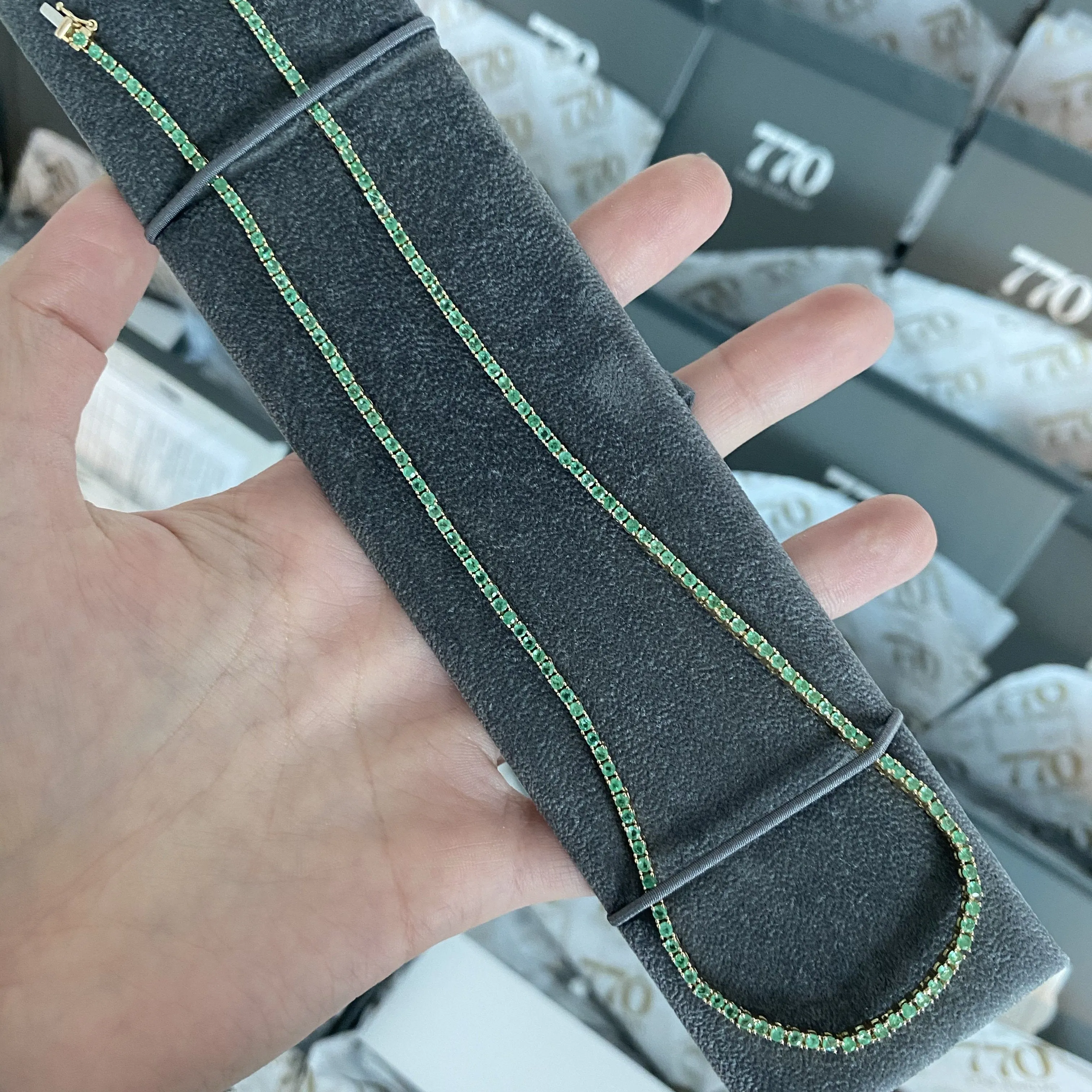 Emerald Tennis Necklace