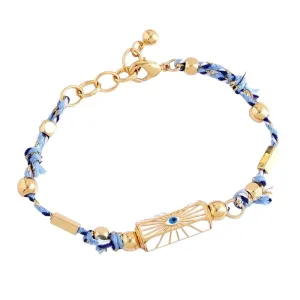 Eye Locket Bracelet Light Blue
