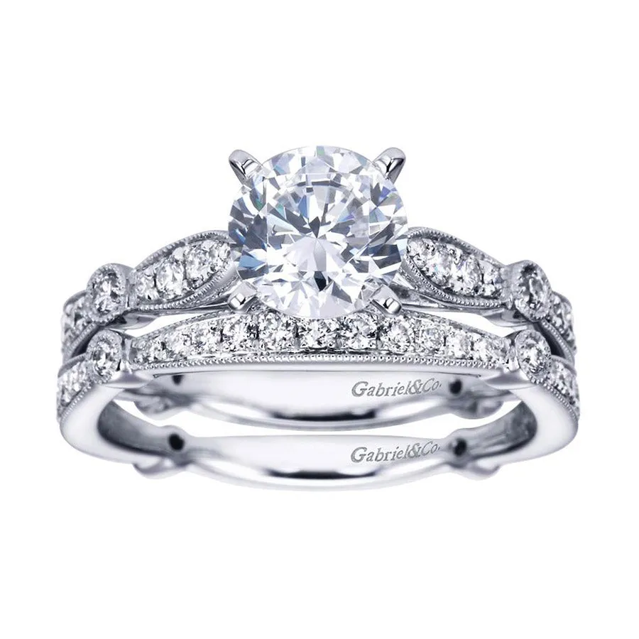 Fancy Solitaire White Gold Diamond Engagement Ring